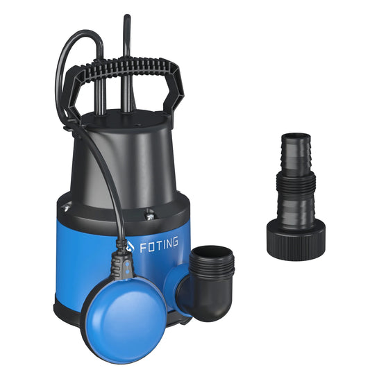 1/2HP Sump Pump Submersible，2535 GPH Water Pump with Float Switch，Portable Submersible Water Pump for Pool Draining