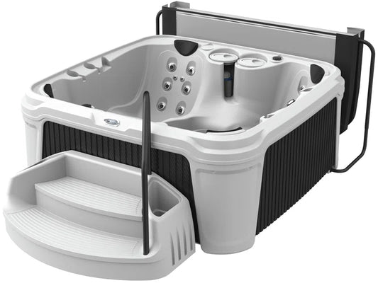 Aquarest Daydream 3500 Ensemble 6-Person 35-Jet Plug & Play Hot Tub with Ozonator, LED Waterfall, Stainless Steel Heater, Step, Cover Lifter and Ice Bucket